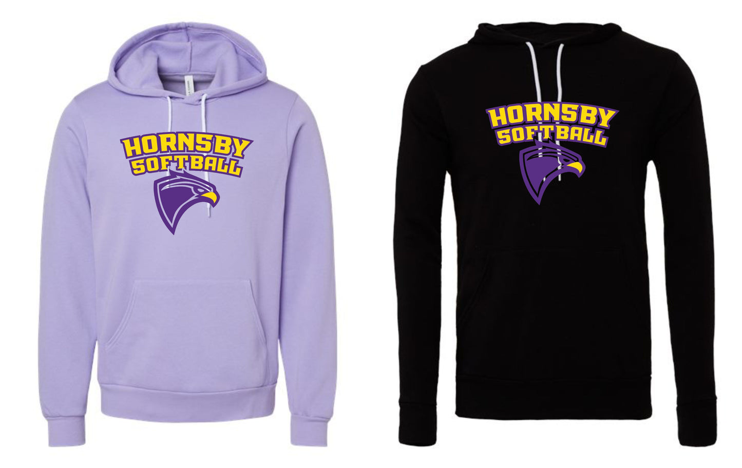 Hornsby Softball - Bella Canvas Unisex Sponge Fleece Hoodie Sweatshirt