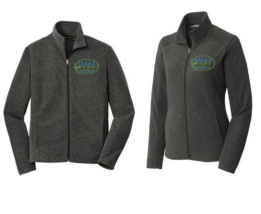 Port Authority® Heather Microfleece Full-Zip Jacket