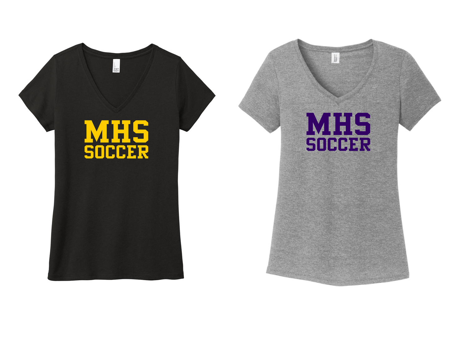 MHS Soccer - Ladies V-Neck T-shirt